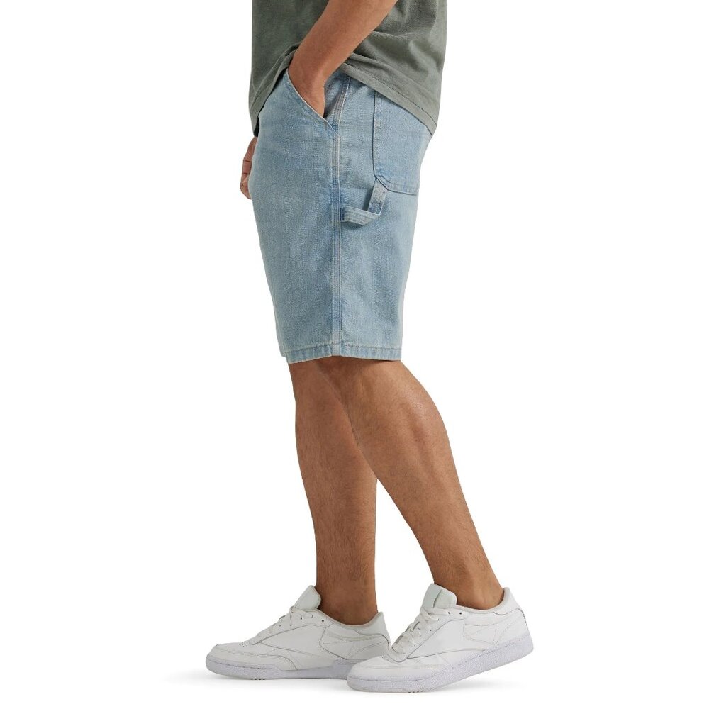 Wrangler Carpenter Denim Shorts Relaxed Fit Hammer Loop Men's Size 38 Blue - Picture 5 of 10